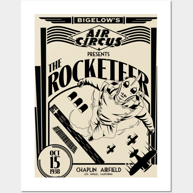 BIGELOW'S AIR CIRCUS ROCKETEER ADVERTISEMENT Wall Art by Baggss